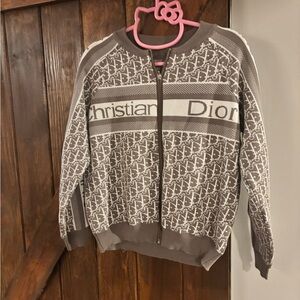 Christian Dior Monogram Zip-Up Sweater and pant